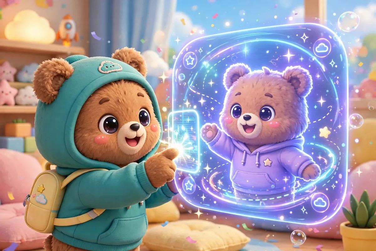 Two cartoon bears inviting friends in the Super Bear Adventure multiplayer lobby
